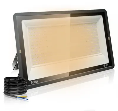 Obrázek produktu pro Výkonný 500W LED venkovní reflektor - 50.000 lm - IP66 voděodolný - Teplá bílá (3000K)