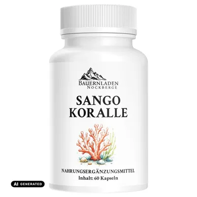 Produktbild von Bauernladen Nockberge | Sango Koralle | 3.300 mg Sango Korallenpulver Tagesdosis, KI-generiertes Bild