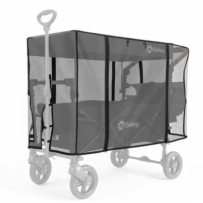 Produktbild von Sekey Insektenschutz Fliegengitter Moskitoschutz für Bollerwagen mit Dach, 110 x 60 x 75 cm