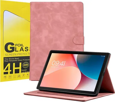 Produktbild von LBH Tablet Schutzhülle + 2x 4H Displayfolie für Samsung Galaxy Tab A9 2023 8.7 Zoll Cover Case Schutz Tablet Farbe: Rosa