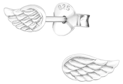 Produktbild von Ohrstecker Flügel: Silber Ohrringe Engelsflügel