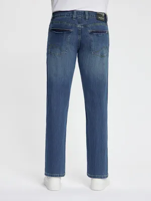 Productafbeelding van MASKOVICK Heren Jeans Regular Fit Stretch Dark Used Clinton W36 L32