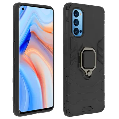 Immagine prodotto di Avizar, custodia protettiva antiurto con anello di supporto per Oppo Reno 4 Pro 5G, colore nero