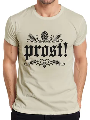 Productafbeelding van Proost! Hopfen Gerste Bierfestival, , vrolijk, lederhosen, dirndl, heren T-shirt, naturel, 3XL