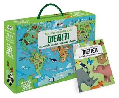 Image de Rebo Animals - Puzzle 200 pièces et livre