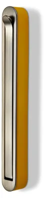 Produktbild von Klapphaken HARZ Edelstahloptik/gelb 140 x 16 mm Garderobenhaken