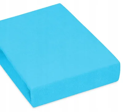 Image de Designpremium Drap-housse Turquoise Éponge 160x200 cm