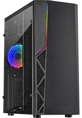 Produktbild von Inter-Tech B-02 RGB, Tower, PC, Schwarz, ATX, micro ATX, Acryl, Blau, Grün, Rot