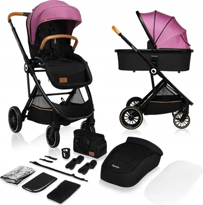 Produktbild von 2In1 Kinderwagen Riya Lionelo Faltbar, Verstellbare Rückenlehne, Verdeck Upf50+, Verdeck Upf50+. Rückenlehne, Verdeck Upf50+