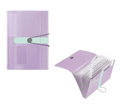 Produktbild von Herlitz Dokumentenmappe / DIN A4 / mit 12 Einsteckfächer / transparent flieder