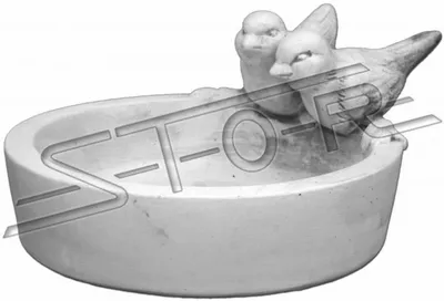Produktbild von Vogel Tränke Skulptur Design Figur Statue Garten Figuren Statuen Schale S104108