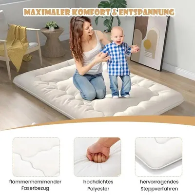 Productafbeelding van Japanse futonmatras, tatami-model, opvouwbaar, 140 x 200 cm, beige