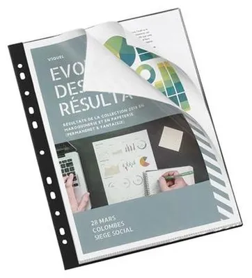 Produktbild von Viquel 116305, Schwarz, Polypropylen (PP), A4, 20 Taschen, 1 Stück(e)