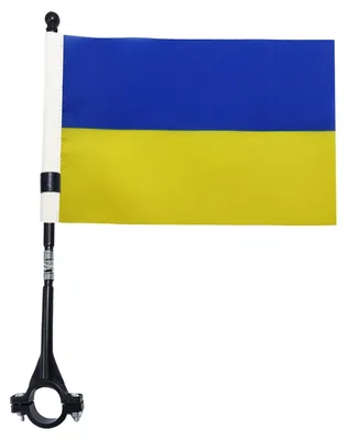 Fahrradflagge Ukraine 21x15 cm Polyester mit Stock