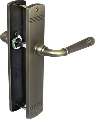 Produktbild von Türbeschlag 1704 Helena LS Blindschild Messing brüniert Türdrücker Türklinke Türgriffe