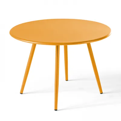 Produktbild von Runder Beistelltisch aus Metall 40 cm GELB - Oviala Palavas