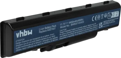 Produktbild von vhbw Akku kompatibel mit Acer Aspire 5738, 5737Z, 5738ZG / 5738Z, 5738G, 5735Z-582G16Mn, 5737 Notebook (4400 mAh, 11,1 V, Li-Ion)