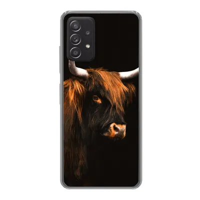 Produktbild von MuchoWow® Handyhülle Schutzhülle Hülle für Samsung Galaxy A33 5G Schottischer Highlander - Vlies - Kuh Silikon Softcase Handy Hülle - Kartenhalter