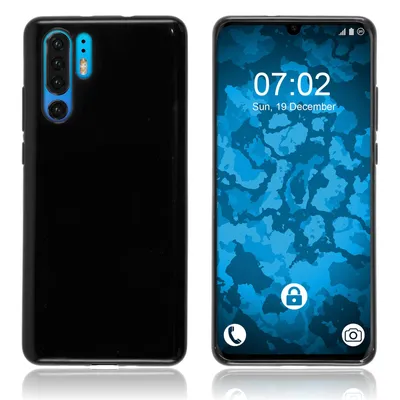 Produktbild von PhoneNatic Case kompatibel mit Huawei P30 Pro / P30 Pro New Edition - schwarz Silikon Hülle transparent Cover