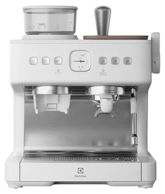 Zdjęcie produktu dla Electrolux E8EC1-8SW, Ekspres do espresso, 3 l, Ziarna kawy, Wbudowany młynek, Biały