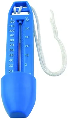 Pool-Thermometer mit Messbecher und Messleine Blau Wassertemperatur