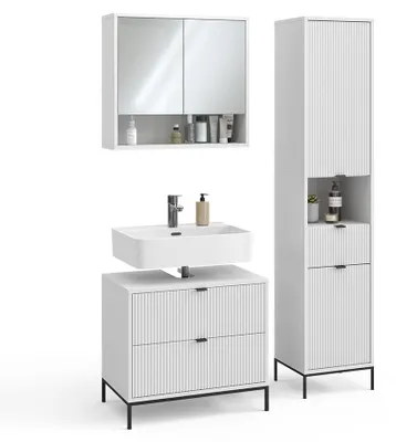 Image de Meubles bain Vicco Eliza Blanc 3 pièces, Model 59695