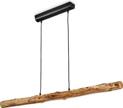 Produktbild von Licata »Licata« dimmbare Hängelampe aus Metall/Holz in Schwarz/Natur