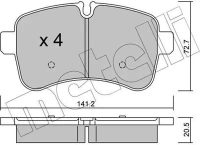 Produktbild von METELLI Bremsbeläge Satz Hinten Bremsklötze für IVECO Daily VI Kastenwagen 22-0711-0