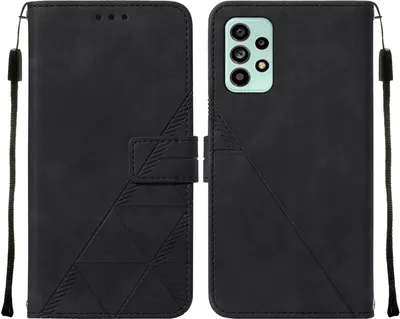 Obrázek produktu pro Flipové kožené pouzdro pro Samsung Galaxy A53 5G peněženkový design pouzdro s embosováním, držákem karet a stojánkem černé