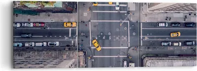 Produktbild von Bild auf Leinwand - Leinwandbild - New York Straße - 90x30cm - Wand Bild - Wanddeko - Wandbilder - Leinwanddruck - Bilder - Kunstdruck - Wanddekoration - Leinwand bilder - Wandkunst - CA90x30-3429