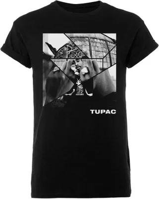 Produktbild von Tupac Shakur - "Broken Up" T-Shirt für Herren/Damen Uni RO3195 (XXL) (Schwarz)