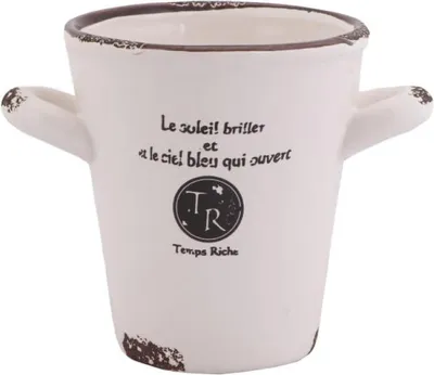 Productafbeelding van Stijlvolle keramische beker met antisliphandgrepen, 10 cm