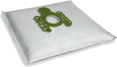 A vacuum cleaner bag on a white background.
