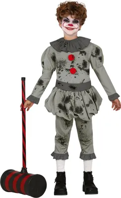 Obrázek produktu pro Creepy kostým Klaun Halloween 2026 černá 7-9 let