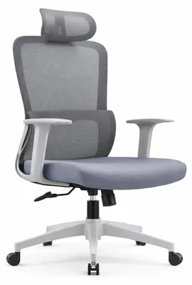 Produktbild von Ergonomischer Bürostuhl mit Netzrücken, Kopfstütze und Armlehnen