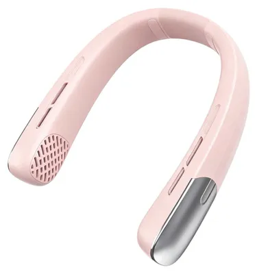 Produktbild von Zimilo Nackenventilator ohne Schaufeln, 360° Rundumkühlung, Turbinentechnik, 100 Windstufen, digitales Display, Sicherheitschip, ergonomisch, Rosa