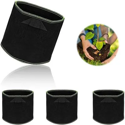 Produktbild von Atmungsaktive Pflanzenbeutel Set 4 Stück 11 Liter Polyester