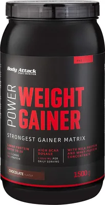 Produktbild von Body Attack Power Weight Gainer 1500g Chocolate
