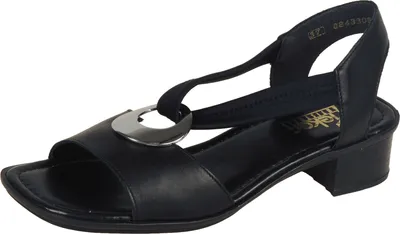 Produktbild von Rieker Damen Sandaletten Sandalen Blockabsatz 62662-01, Größe:40 EU, Farbe:Schwarz