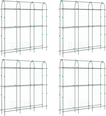 Produktbild von vidaXL Pflanzennetze 4 Stk. U-Rahmen Stahl