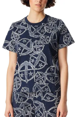 Produktbild von Schiesser Damen Schlafshirt Kurzarm Loungewear Baumwolle