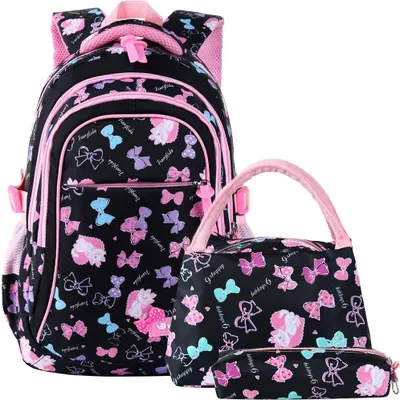 Produktbild von Schulranzen Mädchen Schulrucksack Schultasche Rucksack Kinder Daypack 3 Teile Set für Schule und Freizeit