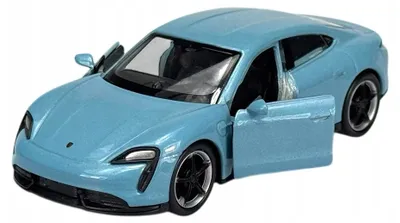 Produktbild von Welly Porsche Taycan Turbo S Blau Metall Modellauto 1:34