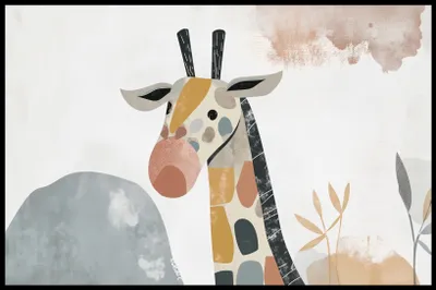 Image de Poster 86,4 x 56,8 cm Girafe Enfant