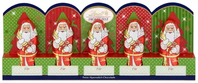 Produktbild von Lindt Mini-Weihnachtsmänner mit Perforation 5x10g