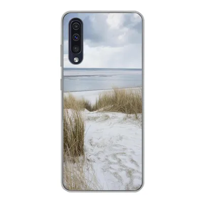 Produktbild von MuchoWow® Handyhülle Schutzhülle Hülle für Samsung Galaxy A30s Nordsee - Dünen - Wasser Silikon Softcase Handy Hülle - Karteninhaber