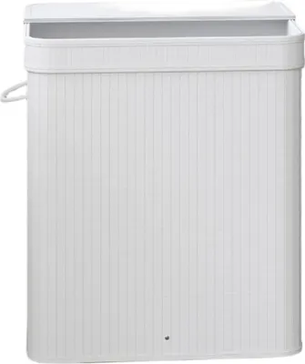 Produktbild von Wäschekorb mit Deckel – Wäschesack aus Bambus – maschinenwaschbar – 34,5 x 54,5 x 61 cm