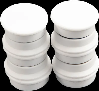 Produktbild von Alco Haftmagnet 13,5mm Ø 38mm weiß 10 Stück