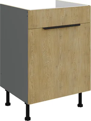Produktbild von Spülenunterschrank Cremona Anthrazit 60 ZL 1S BB mit Auszug