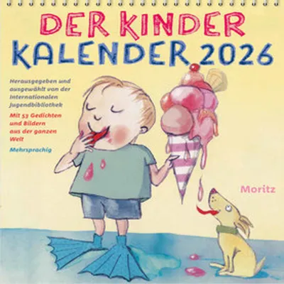 Produktbild von Moritz Verlag Kalender 2026 für Kinder mit zweisprachigen Gedichten und Originalillustrationen